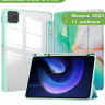 Чехол с прозрачной задней крышкой для Xiaomi Pad 6, Xiaomi Pad 6 Pro (зеленый мрамор), прозр. акрил