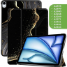 Чехол для iPad Air 13 (2024), iPad Pro 12,9 (2018), Черный мрамор