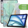 Чехол для iPad Air 13 (2024), iPad Pro 12,9 (2018), Зеленый мрамор