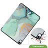 Чехол для iPad Air 13 (2024), iPad Pro 12,9 (2018), Зеленый мрамор