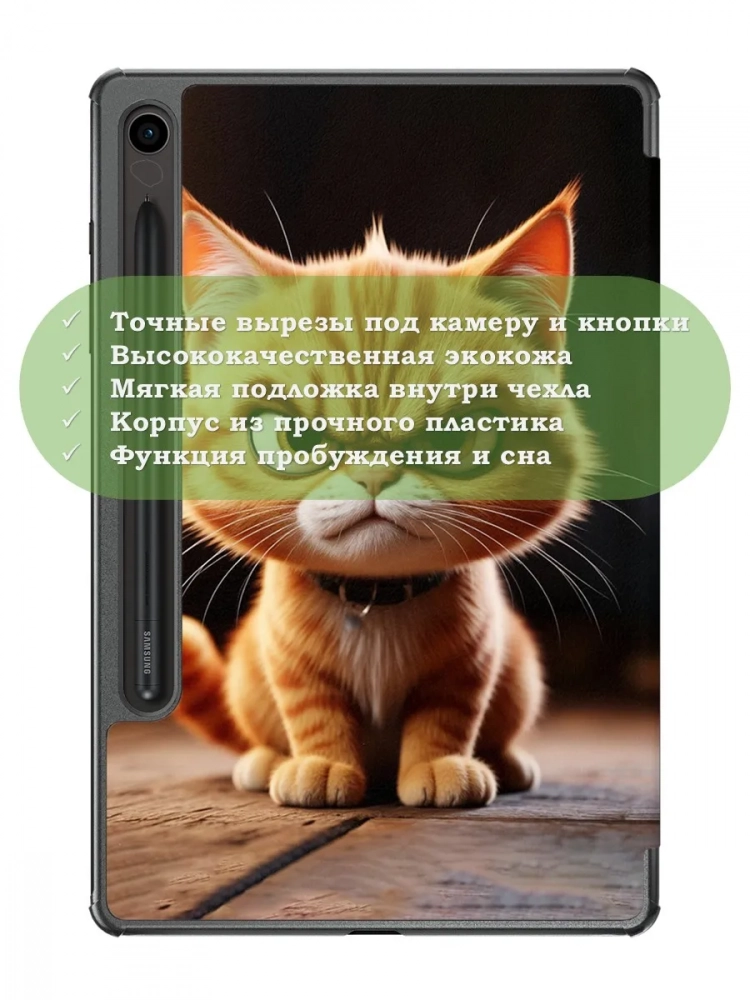 Чехол для Samsung Galaxy Tab S10 Lite, Злой кот