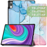 Чехол для Lenovo Tab P11 Pro, TB-J706, TB-J716, Розово-голубой мрамор