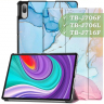 Чехол для Lenovo Tab P11 Pro, TB-J706, TB-J716, Розово-голубой мрамор