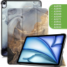 Чехол для iPad Air 13 (2024), iPad Pro 12,9 (2018), Серый мрамор