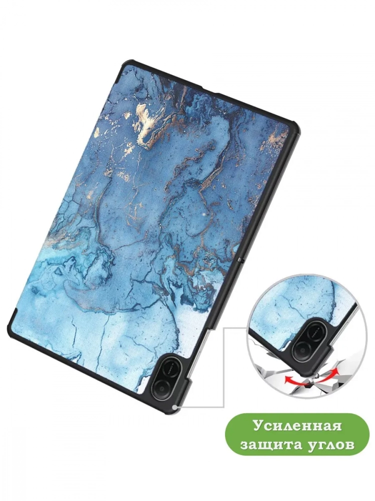 Чехол для HONOR Pad X8а, Голубой мрамор