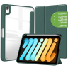 Чехол с прозрачной задней крышкой для iPad mini 6, mini 7 (темно-зеленый), прозр. акрил