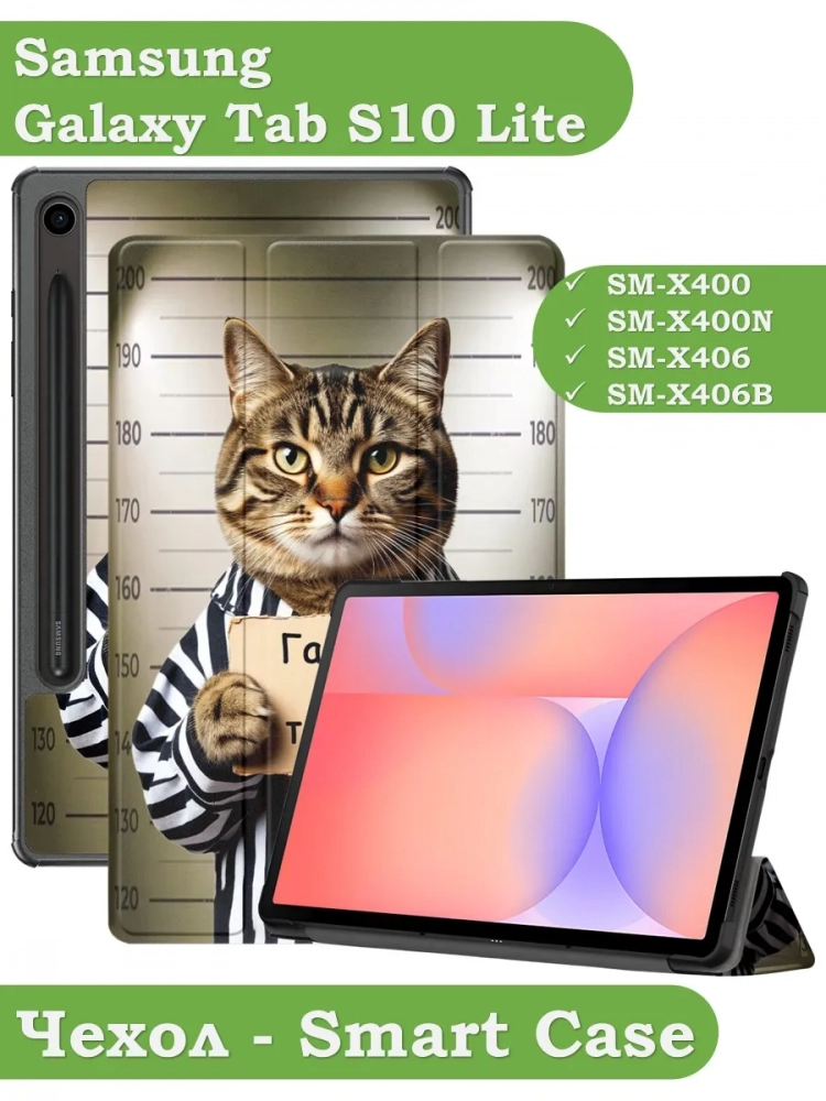 Чехол для Samsung Galaxy Tab S10 Lite, Кот гадил в тапки