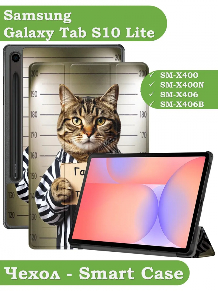Чехол для Samsung Galaxy Tab S10 Lite, Кот гадил в тапки