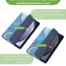 Чехол с прозр. акрил для Samsung Galaxy Tab S9, S9 FE, S10 FE, S10 Lite (синий мрамор), прозр. акрил
