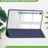 Чехол с прозр. акрил для Samsung Galaxy Tab S9, S9 FE, S10 FE, S10 Lite (синий мрамор), прозр. акрил