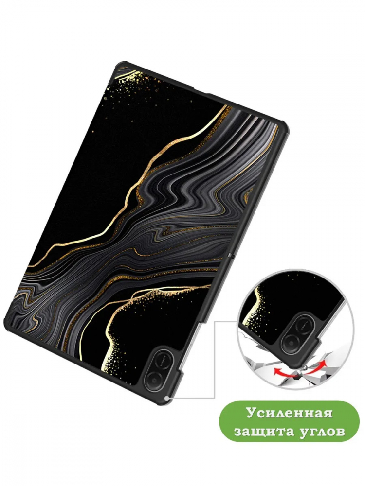Чехол для HONOR Pad X8а / X8b, Черный мрамор