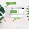 Чехол с прозрачной задней крышкой для Samsung Galaxy Tab S9 Plus, S9 FE Plus 12,4 (розовый мрамор), прозр. акрил