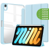 Чехол с прозрачной задней крышкой для iPad mini 6, mini 7 (голубой), прозр. акрил