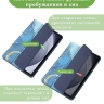 Чехол с прозрачной задней крышкой для Samsung Galaxy Tab S9 Plus, S9 FE Plus 12,4 (синий мрамор), прозр. акрил