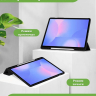 Чехол с прозрачной задней крышкой для Samsung Galaxy Tab S10 FE+ (13,1") (черный), прозр. акрил