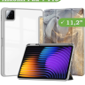Чехол с прозрачной задней крышкой для Xiaomi Pad 7, Xiaomi Pad 7 Pro (серый мрамор), прозр. акрил