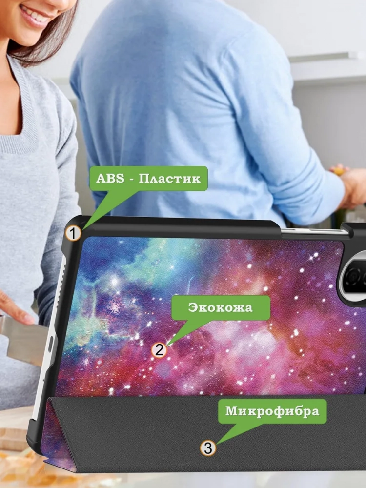 Чехол для HONOR Pad X7 2025 8.7" (5504ADQH) (Млечный Путь)
