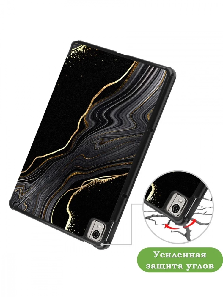 Чехол для Nokia T21 (Черный мрамор) Чехол для Nokia T21 (Черный мрамор)