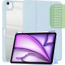 Чехол с прозрачной задней крышкой для iPad Air 13 (2024) (голубой), прозр. акрил