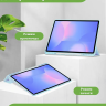 Чехол с прозрачной задней крышкой для Samsung Galaxy Tab S10 FE+ (13,1") (голубой), прозр. акрил