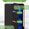 Чехол с прозрачной задней крышкой для iPad 10.9 2022 10th gen (черный), прозр. акрил