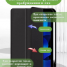 Чехол с прозрачной задней крышкой для iPad 10.9 2022 10th gen (черный), прозр. акрил
