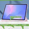 Чехол с прозрачной задней крышкой для Galaxy Tab S10 FE+ (13,1") (розовый мрамор), прозр. акрил