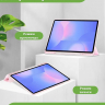 Чехол с прозрачной задней крышкой для Galaxy Tab S10 FE+ (13,1") (розовый мрамор), прозр. акрил