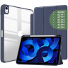 Чехол с прозрачной задней крышкой для iPad 10.9 2022 10th gen (темно-синий), прозр. акрил