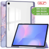 Чехол с прозрачной задней крышкой для Galaxy Tab S10 FE+ (13,1") (фиолет. мрамор), прозр. акрил