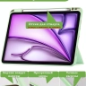 Чехол с прозрачной задней крышкой для iPad Air 13 (2024) (зеленый мрамор), прозр. акрил