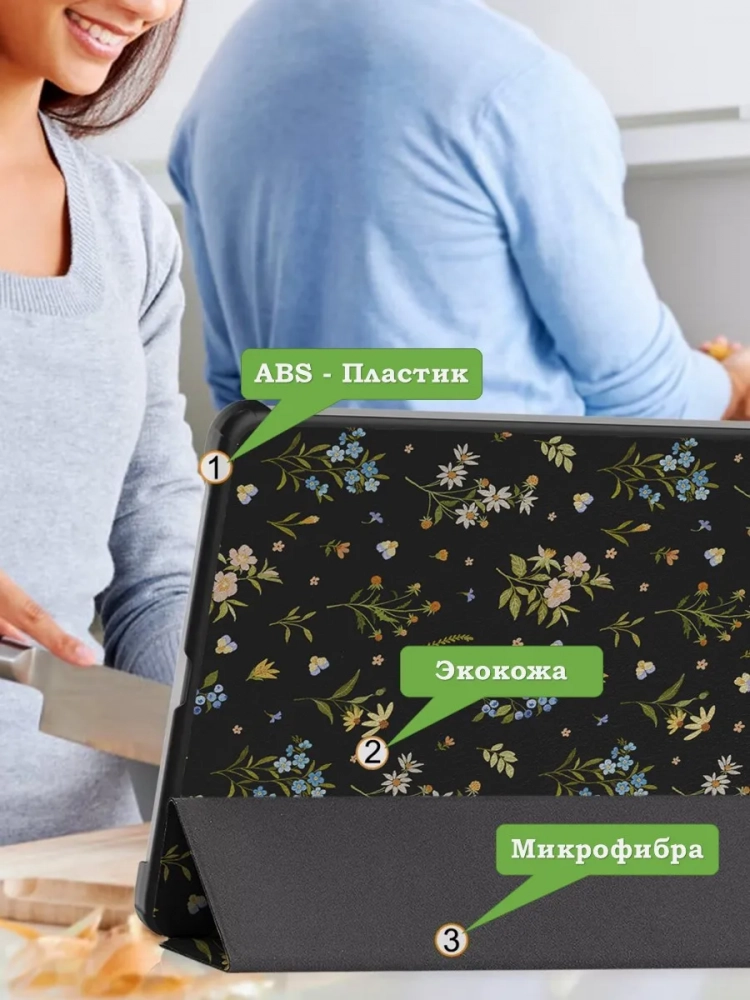 Чехол для Xiaomi Pad 7, Xiaomi Pad 7 Pro, Цветочки Чехол для Xiaomi Pad 7, Xiaomi Pad 7 Pro, Цветочки