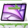 Чехол с прозрачной задней крышкой для iPad Air 13 (2024) (серый мрамор), прозр. акрил