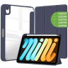 Чехол с прозрачной задней крышкой для iPad mini 6, mini 7 (темно-синий), прозр. акрил