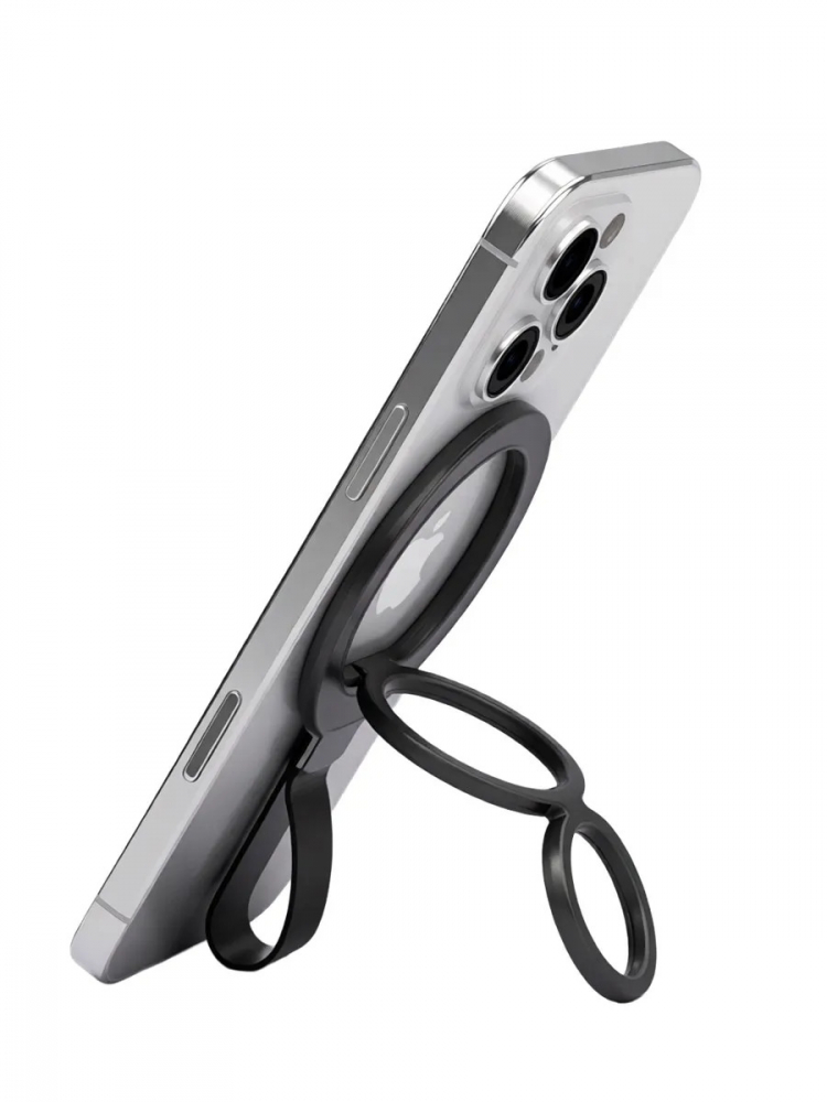Магнитное кольцо держатель MagSafe c силиконовым ремешком (золотой) №2