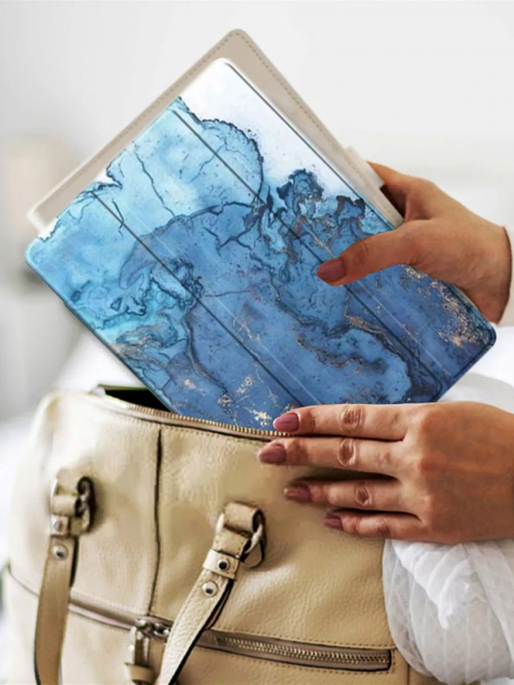 Чехол для Teclast P40S, M40 Plus 2023, P40HD 2023 Dual camera, Голубой мрамор