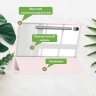 Чехол с прозр. акрил для Samsung Galaxy Tab S9, S9 FE, S10 FE, S10 Lite (розовый), прозр. акрил