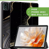 Чехол для Teclast P40S, M40 Plus 2023, P40HD 2023 Dual camera, Чёрный мрамор