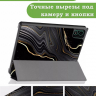 Чехол для Teclast P40S, M40 Plus 2023, P40HD 2023 Dual camera, Чёрный мрамор