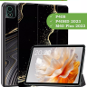 Чехол для Teclast P40S, M40 Plus 2023, P40HD 2023 Dual camera, Чёрный мрамор