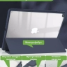 Чехол с прозрачной задней крышкой для iPad 10.2 (темно-синий), прозр. акрил
