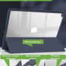 Чехол с прозрачной задней крышкой для iPad 10.2 (темно-синий), прозр. акрил