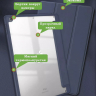 Чехол с прозрачной задней крышкой для iPad 10.2 (темно-синий), прозр. акрил