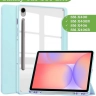 Чехол с прозр. акрил для Samsung Galaxy Tab S9, S9 FE, S10 FE, S10 Lite (голубой), прозр. акрил