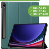 Чехол для Samsung Galaxy Tab S9, S9 FE (темно-зеленый)