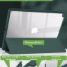 Чехол с прозрачной задней крышкой для iPad 10.2 (темно-зеленый), прозр. акрил