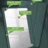 Чехол с прозрачной задней крышкой для iPad 10.2 (темно-зеленый), прозр. акрил