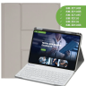 Чехол с клавиатурой для Samsung Galaxy Tab S9, S9 FE (светло-серый), поворотный