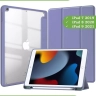 Чехол с прозрачной задней крышкой для iPad 10.2 (фиолетовый), прозр. акрил