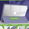 Чехол с прозрачной задней крышкой для iPad 10.2 (фиолетовый), прозр. акрил